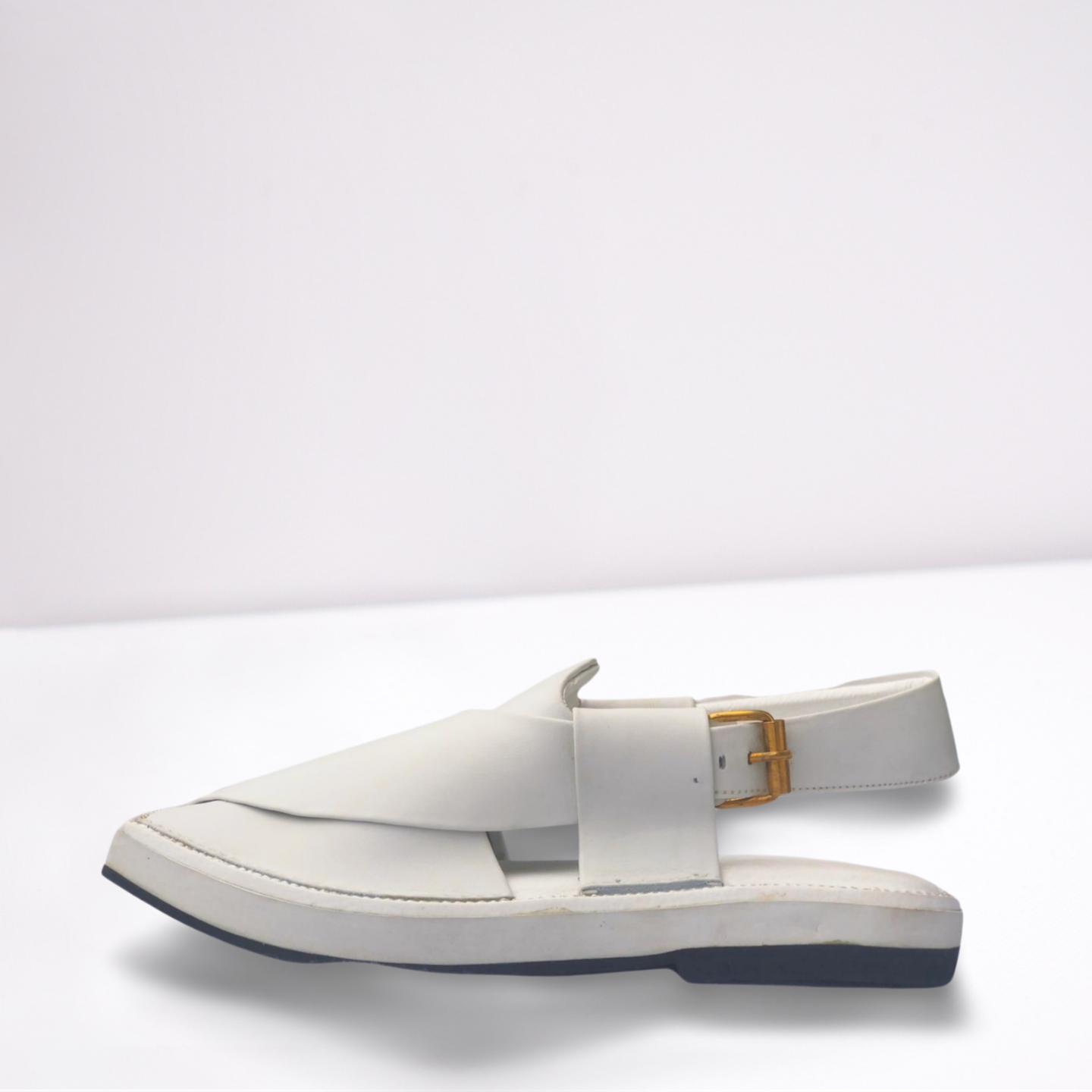 Premium white Kaptaan chappal